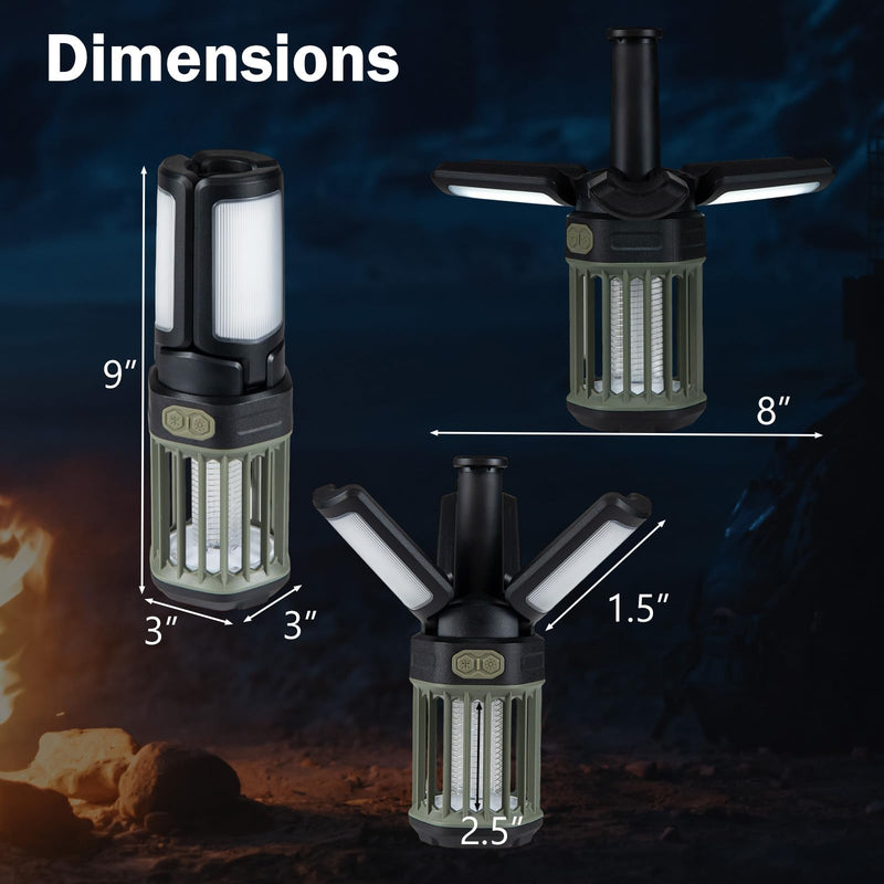 Load image into Gallery viewer, Goplus Outdoor Trap with Foldable Camping Lantern USB-C Rechargeable Electric Night Light
