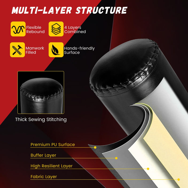 Load image into Gallery viewer, Goplus Freestanding Punching Bag, 71" Heavy Boxing Bag with 25 Suction Cups, Boxing Gloves, Filling Base
