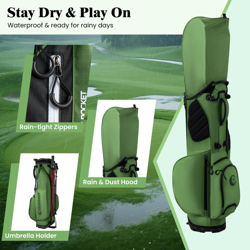 Load image into Gallery viewer, Goplus Golf Stand Bag with 8-Way Top Dividers Rain Hood 5 Pockets
