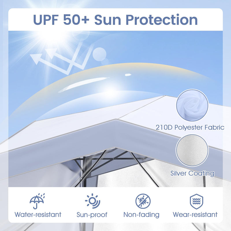Load image into Gallery viewer, Goplus 10 x 10 FT Pop up Canopy Tent with Removable Sidewalls &amp; Netting
