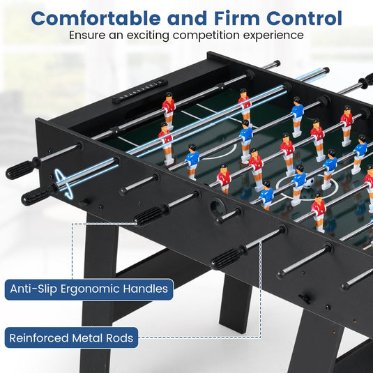 Goplus 48inch Full Competition Size Freestanding Soccer Game Table with 22 Players 2 Balls