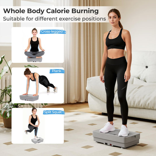 Goplus Vibration Plate Exercise Machine, Vibrating Platform w/ Gravity Sensor, Remote Control