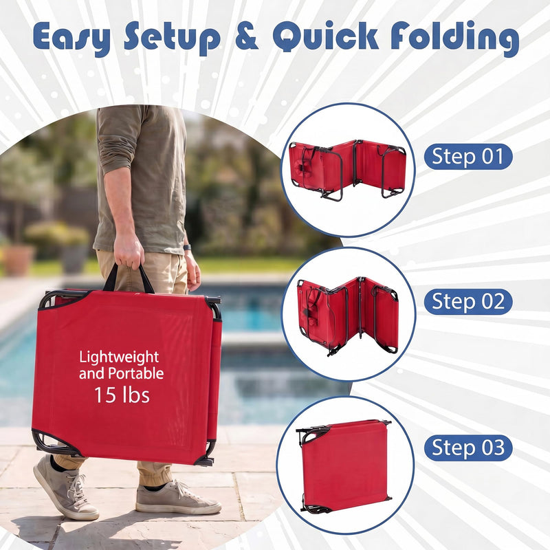 Load image into Gallery viewer, Goplus Tanning Chair Folding Beach Lounge Chair with Face Hole
