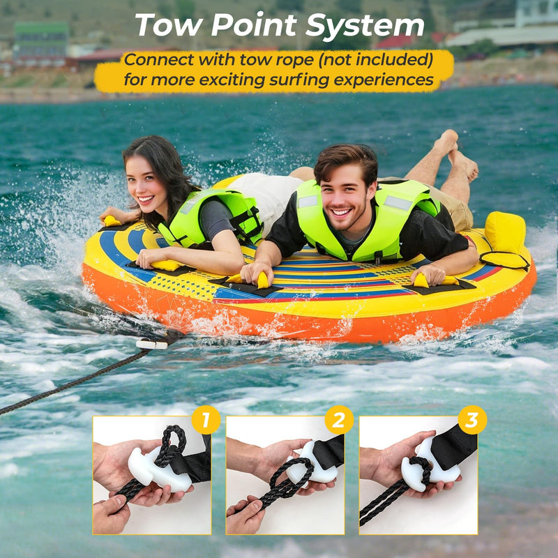 Load image into Gallery viewer, Goplus 1-2 Riders Towable Tube for Boating for Youth Adult
