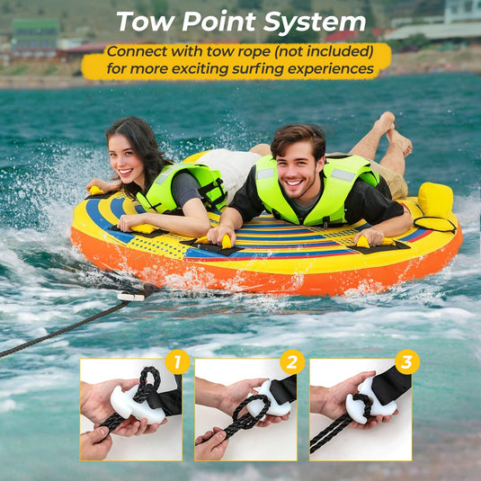 Goplus 1-2 Riders Towable Tube for Boating for Youth Adult
