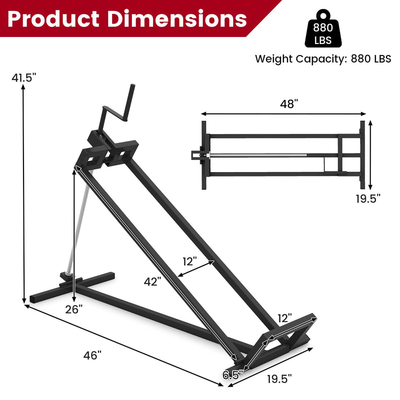 Load image into Gallery viewer, Goplus 880LBS Folding Lawn Mower Lift with Adjustable Height and Manual Handle
