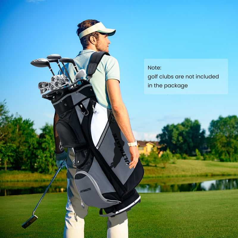 Load image into Gallery viewer, Goplus Golf Cart Bag with 14-Way Top Dividers, Golf Club Bag with 7 Zippered Pockets Including Cooler Bag
