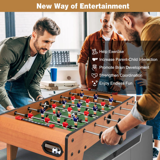 27" Foosball Table, Portable Tabletop Soccer Game