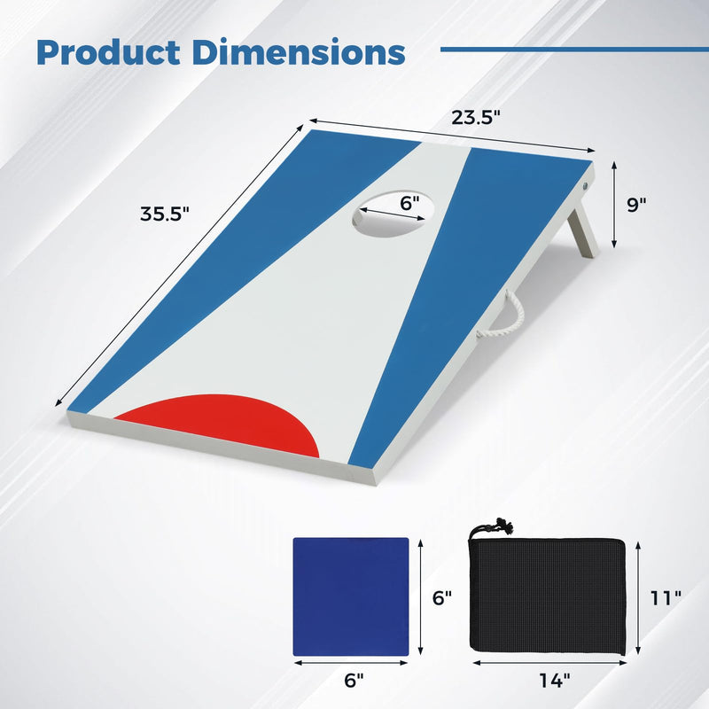 Load image into Gallery viewer, Goplus 3 x 2FT Cornhole Board Set with 8 Bean Bags
