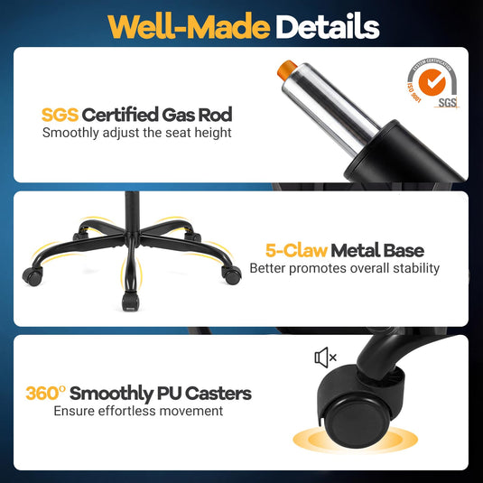 Goplus Gaming Chair Height Adjustable Computer Chair with Headrest Lumbar Support
