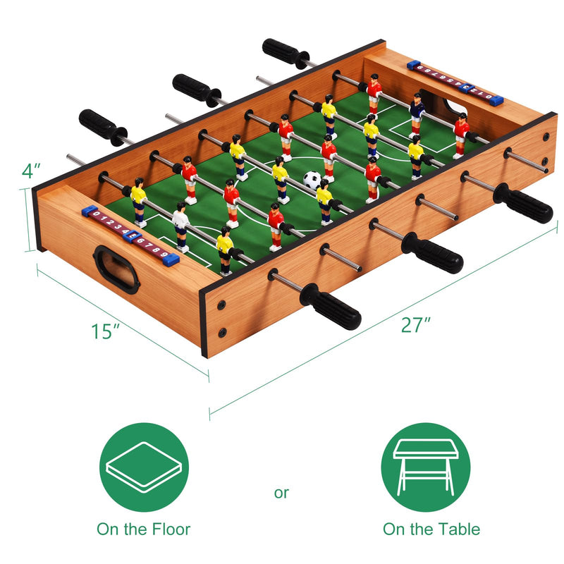 Load image into Gallery viewer, Goplus 2 in 1 Multi Game Table, Mini Foosball Table &amp; Air Hockey Table with Realistic Playing Field
