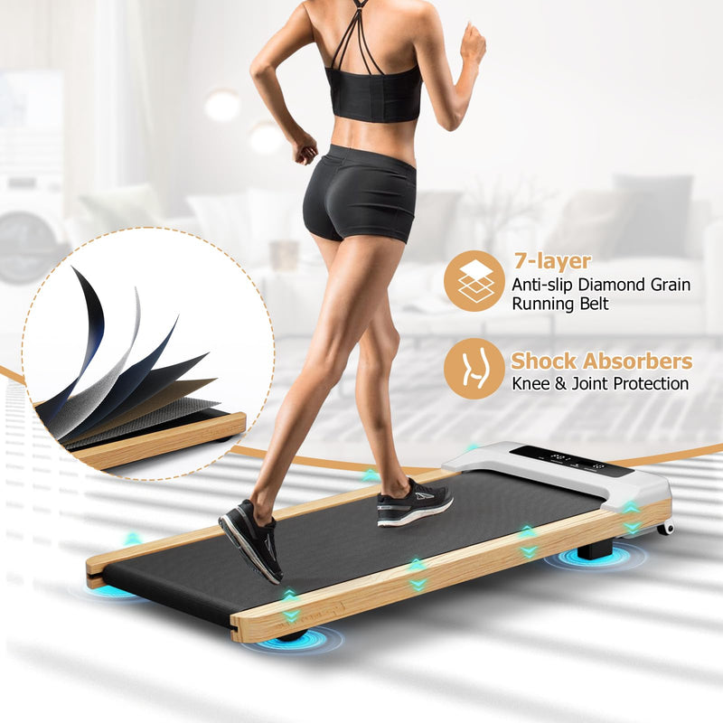 Load image into Gallery viewer, Walking Pad, Wooden Under Desk Treadmill for Home and Office - Goplus
