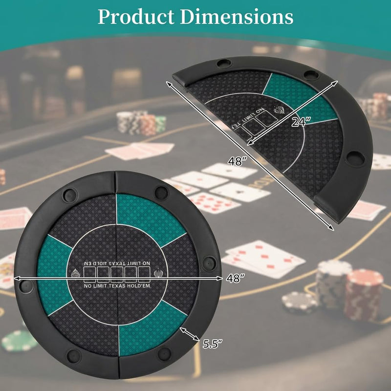 Load image into Gallery viewer, Goplus 48 Inch Foldable Poker Table Top for 6 Players With Carrying Bag
