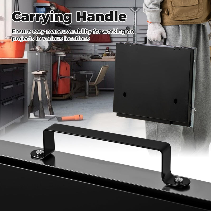 Load image into Gallery viewer, Goplus 17&quot; x 20&quot; Portable Galvanized Metal Work Table with 3 Protective Panels

