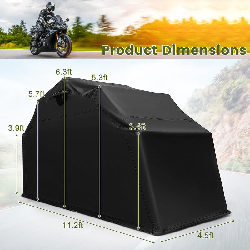 Load image into Gallery viewer, Goplus Motorcycle Shed, Waterproof Motorcycle Garage with 600D Oxford Fabric
