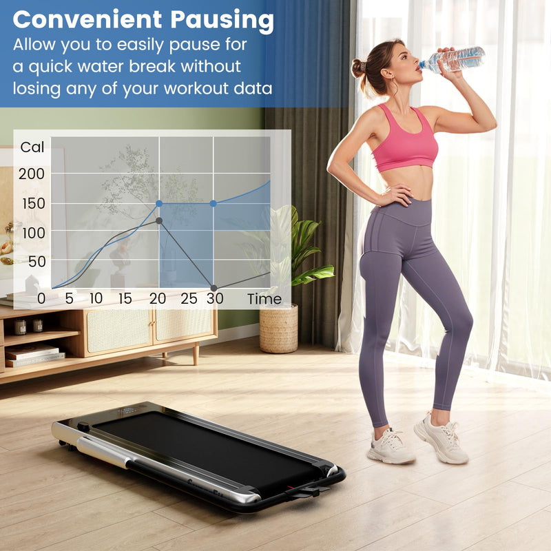 Load image into Gallery viewer, 340 LBS Capacity Walking Pad with Handle Bar
