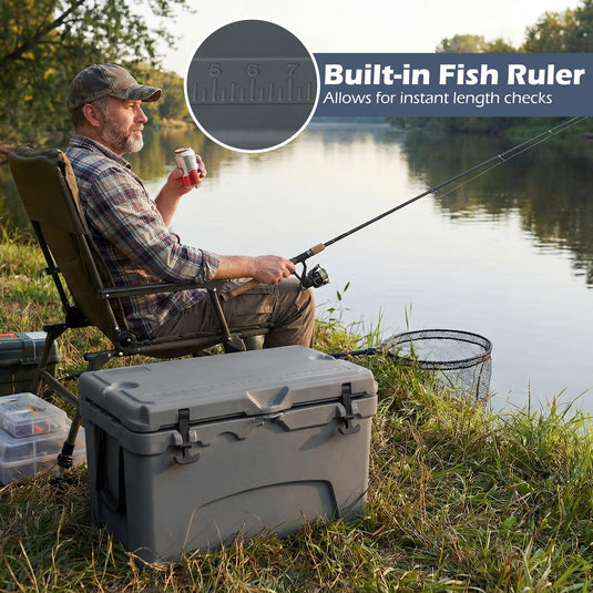 Goplus 45QT Hard Cooler w/Portable Handles & Cup Holders for Camping Fishing Beach