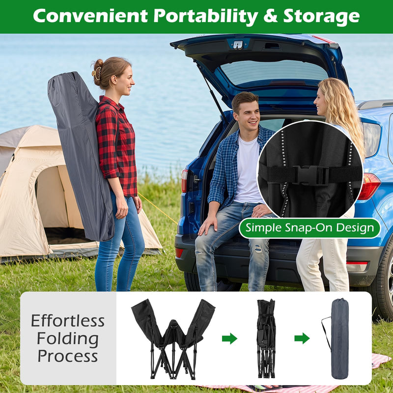 Load image into Gallery viewer, Goplus Camping Cot for Adults with Soft Padded Mat | Heavy-Duty Folding Portable Oxford Sleeping Bed
