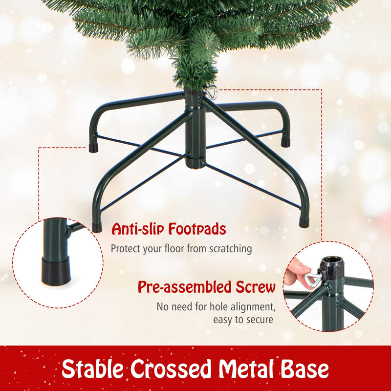 Load image into Gallery viewer, Goplus 5ft / 6ft / 7ft / 8ft Artificial Skinny Xmas Tree with Quick Shape Technology
