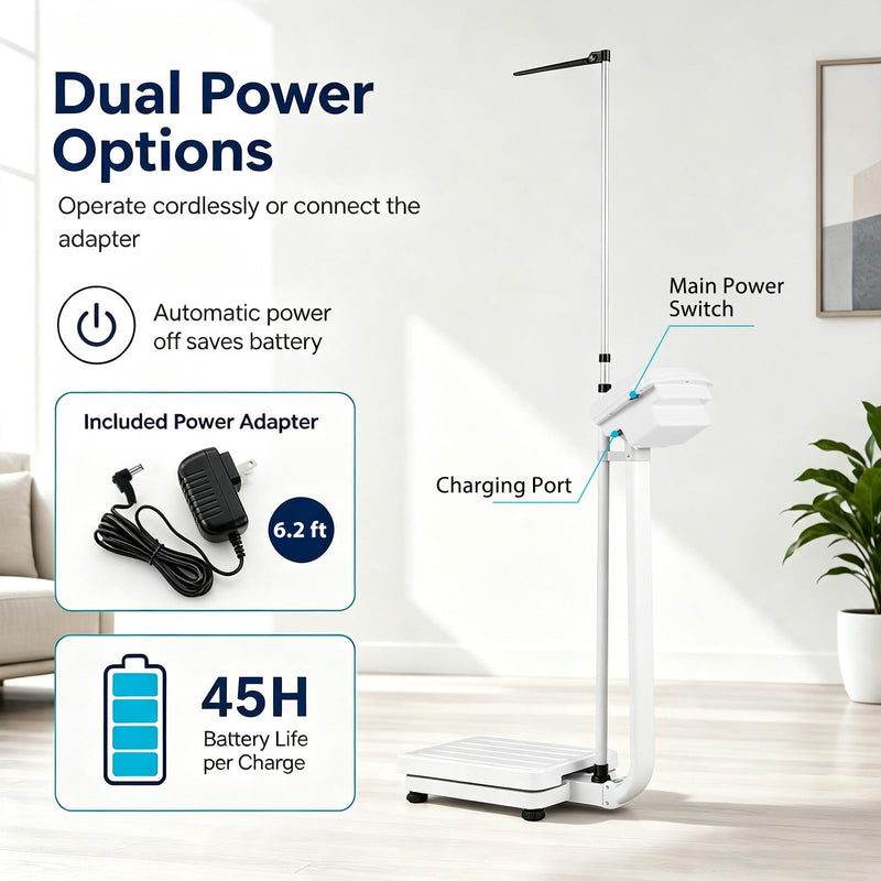 Load image into Gallery viewer, Goplus Height and Weight Scale with Height Rod | Digital Physician Scale with 400 lbs/180 kg Capacity
