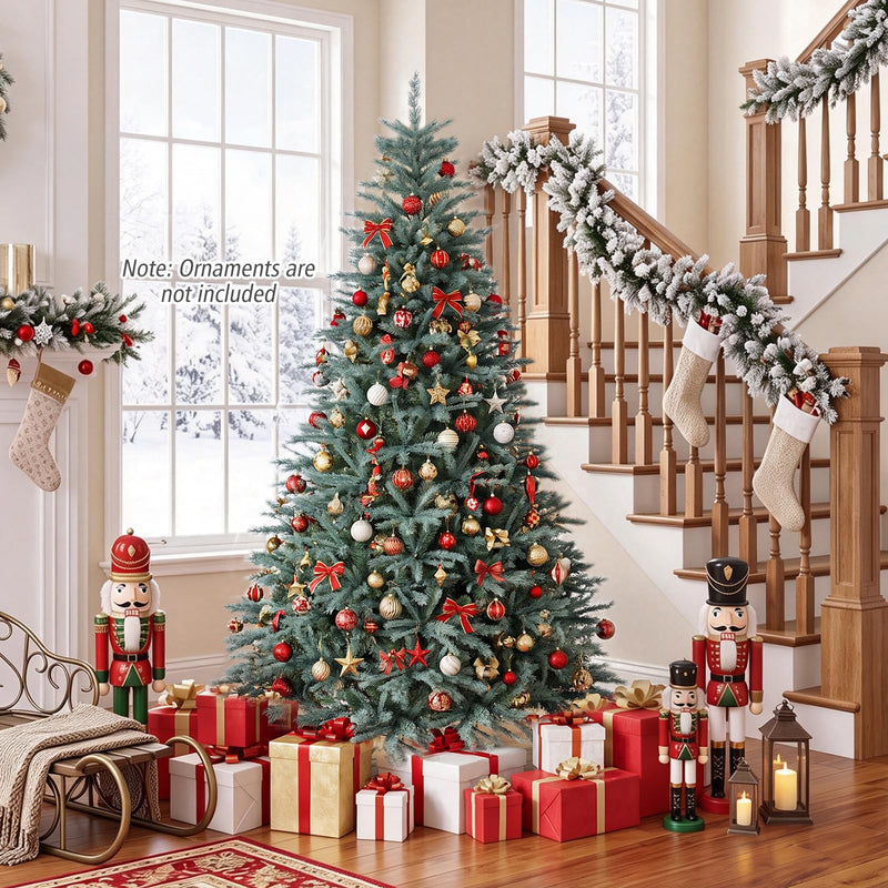 Load image into Gallery viewer, Goplus 6ft/7ft/8ft Artificial Spruce Christmas Tree with Lush Branch Tip | Indoor Holiday Decoration Tree for Home Office Party

