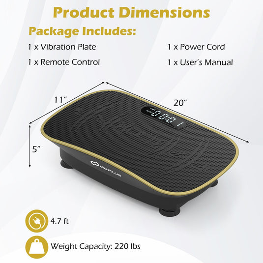 Goplus Vibration Plate Exercise Machine, Vibrating Platform for Lympha Goplusus.com Goplus Vibration Plate Exercise Machine, Vibrating Platform for Lympha Goplusus.com