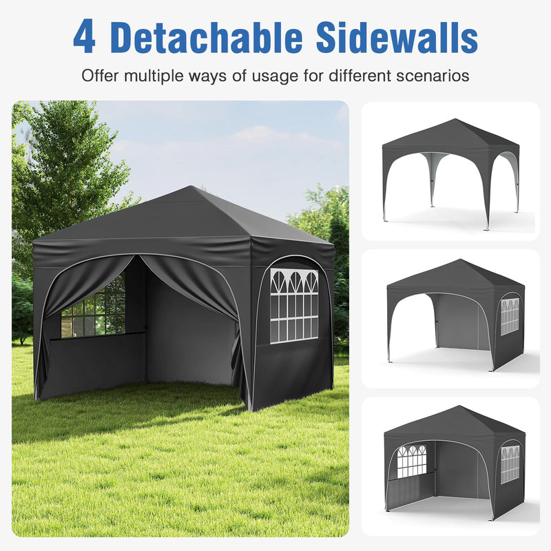 Load image into Gallery viewer, Goplus 10 X 10 FT Pop up Canopy Tent with 4 Removable Sidewall
