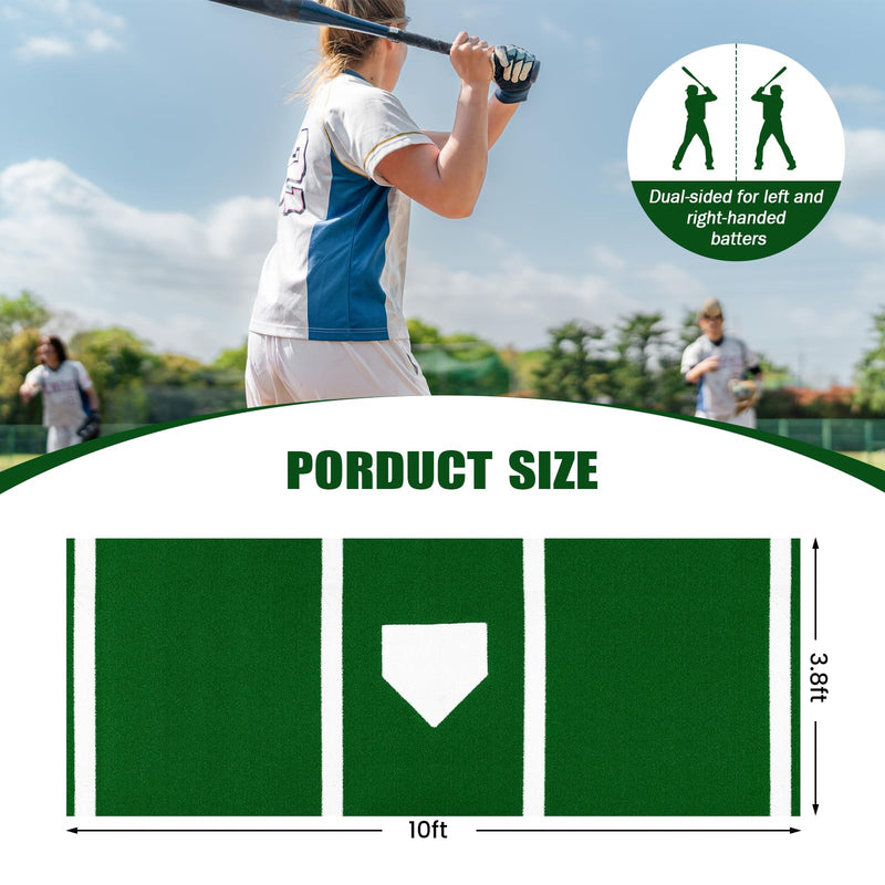 Load image into Gallery viewer, Goplus 10x3.8 ft Baseball Batting Mat with 15 mm Turf for Indoor Outdoor Training
