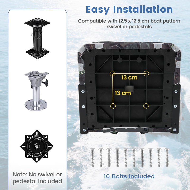 Load image into Gallery viewer, Goplus 2 Packs-Dark Camo Waterproof Fishing Captain Boat Seats

