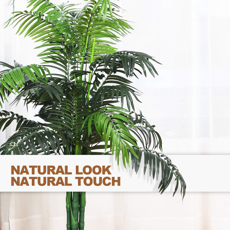 Load image into Gallery viewer, Goplus 3.5 Feet Tall Potted Artificial Palm Tree for Indoor Outdoor
