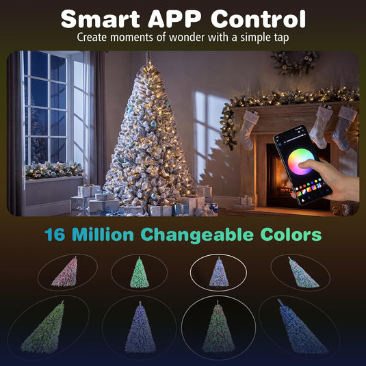 Goplus Smart RGB Pencil Christmas Tree with Remote & APP (6 FT)