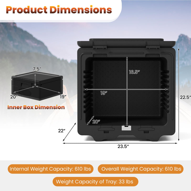Load image into Gallery viewer, Goplus 2 Tier Insulated Food Pan Carrier w/Removable Tray &amp; Box
