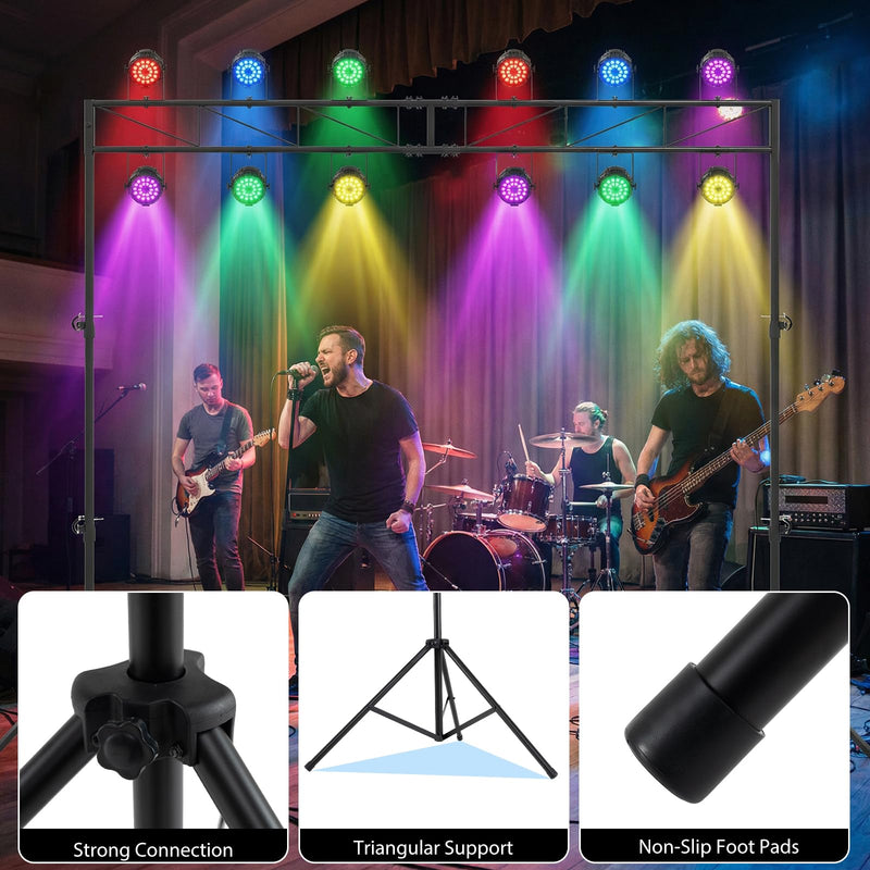 Load image into Gallery viewer, Goplus Lighting Truss System with 12 Lights Hold 110LBS Capacity

