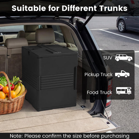 Goplus 91 Qt Insulated Food Pan Carrier with Door Shafts Latches and Sealing Strips