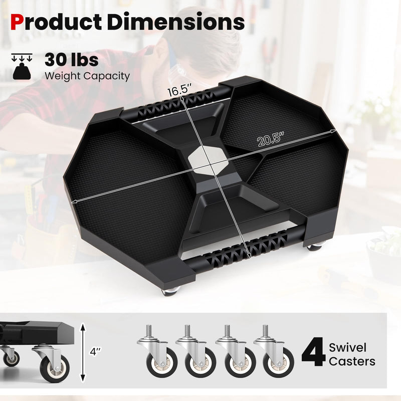 Load image into Gallery viewer, Goplus Moving Caddy Tray with 4 Swivel Casters for Garage Workshop
