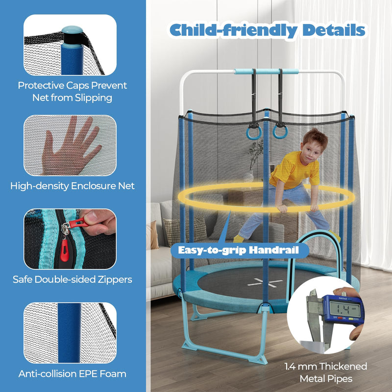 Load image into Gallery viewer, Goplus 60&#39;&#39; Trampoline for Kids, 3-in-1 Toddler Trampoline

