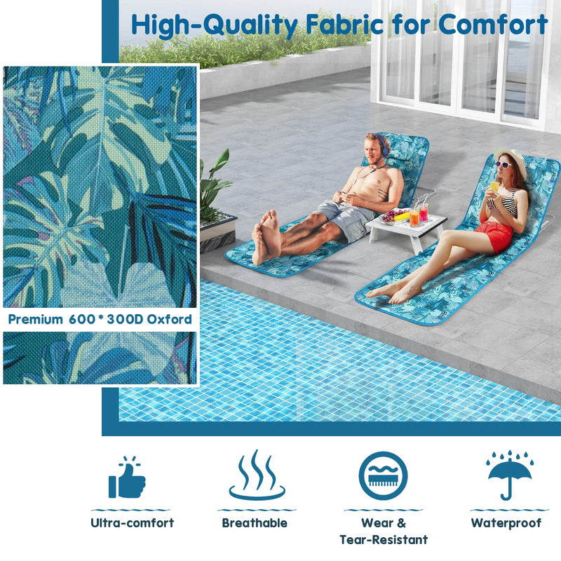 Load image into Gallery viewer, Goplus Beach Chairs with Side Table
