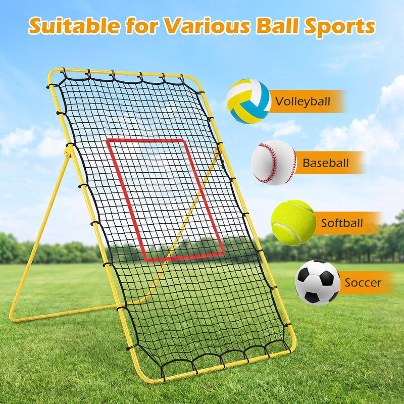 Load image into Gallery viewer, Goplus 7x4 FT Volleyball Rebounder Net with 4 Adjustable Angles
