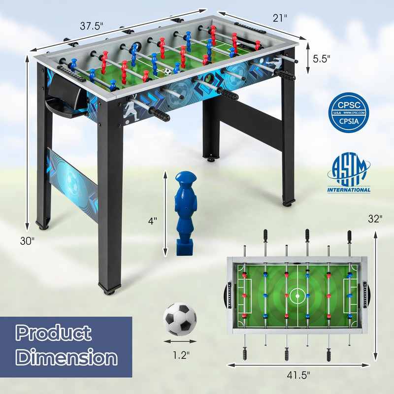 Load image into Gallery viewer, Goplus Foosball Table, Freestanding Soccer Table Game with 2 Footballs
