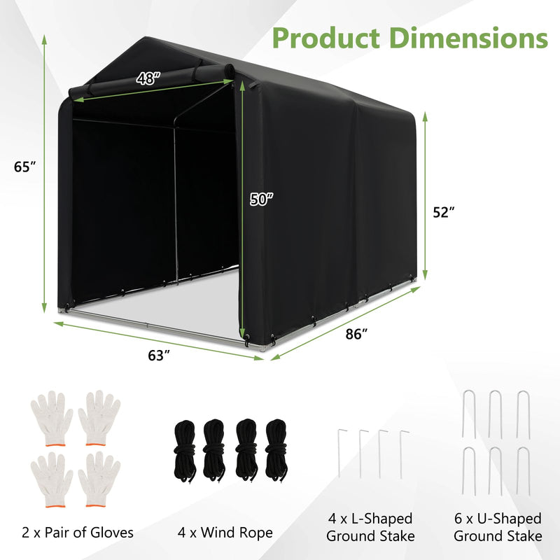 Load image into Gallery viewer, Goplus Portable Shed, 5.2 x 5.4FT Outdoor Storage Shelter
