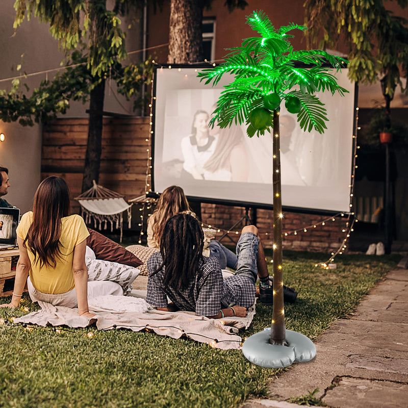 Load image into Gallery viewer, Goplus 6FT Artificial Lighted Palm Tree, Outdoor Light Up Tropical Palm Trees with 309 LED Lights
