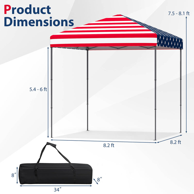 Load image into Gallery viewer, Goplus Pop-Up Canopy Tent 8.2&#39; x 8.2&#39; Instant Folding Shelter w/Carry Bag
