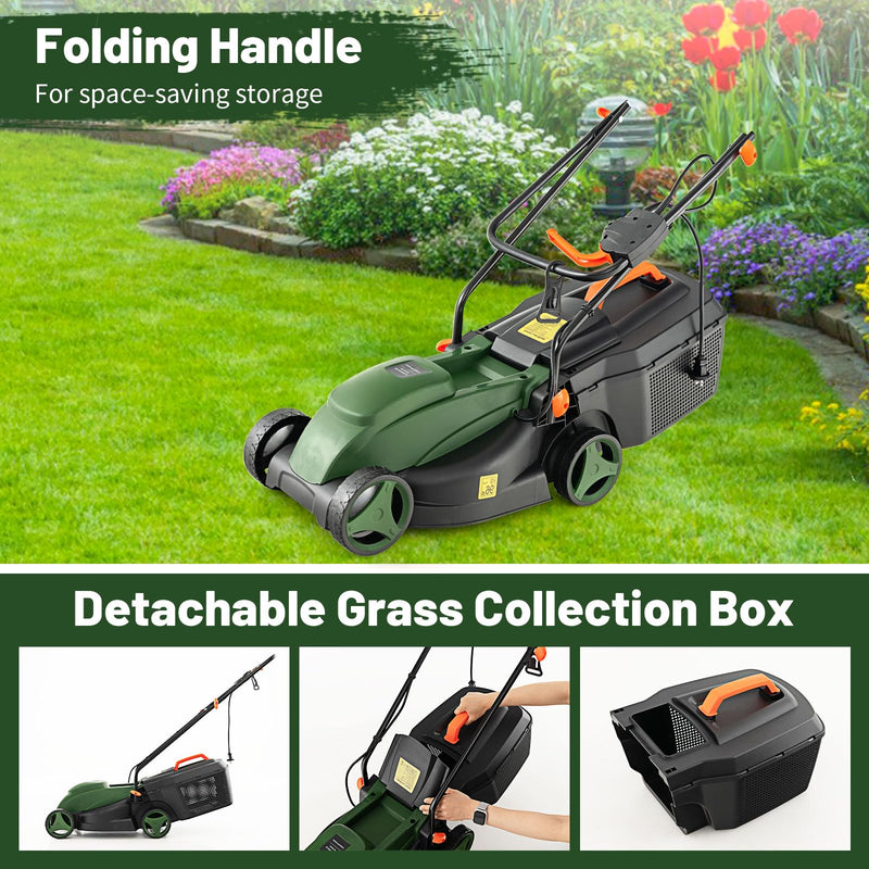 Load image into Gallery viewer, Goplus Electric Lawn Mower, 2-in-1 Versatile Corded Lawn Mower, 12 AMP Motor, 14&quot; Cutting Deck
