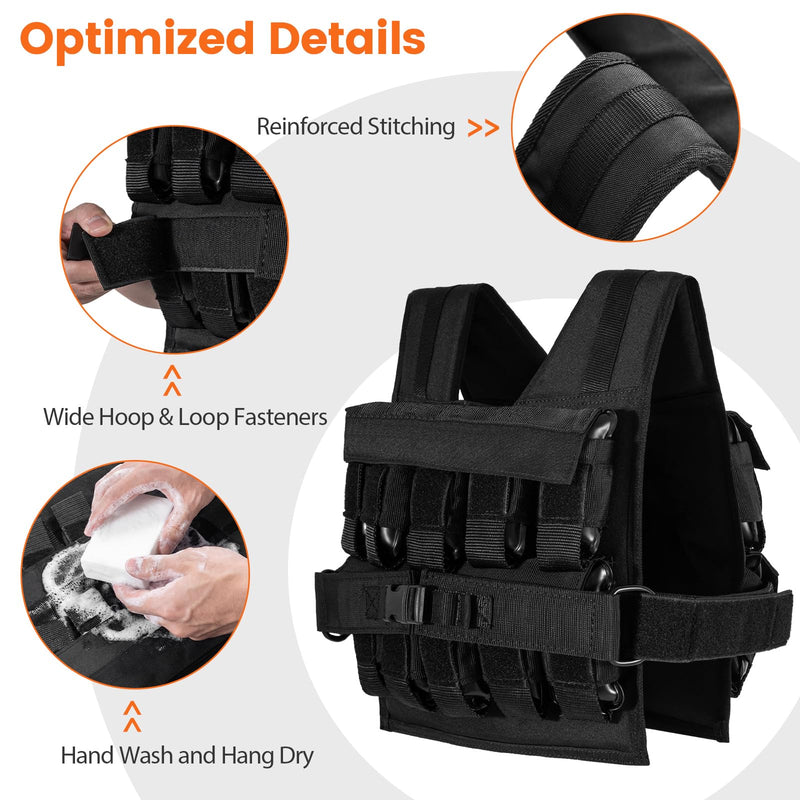 Load image into Gallery viewer, Goplus Adjustable Weighted Vest for Men Women (44LBS w/49”-58” Waist Size)
