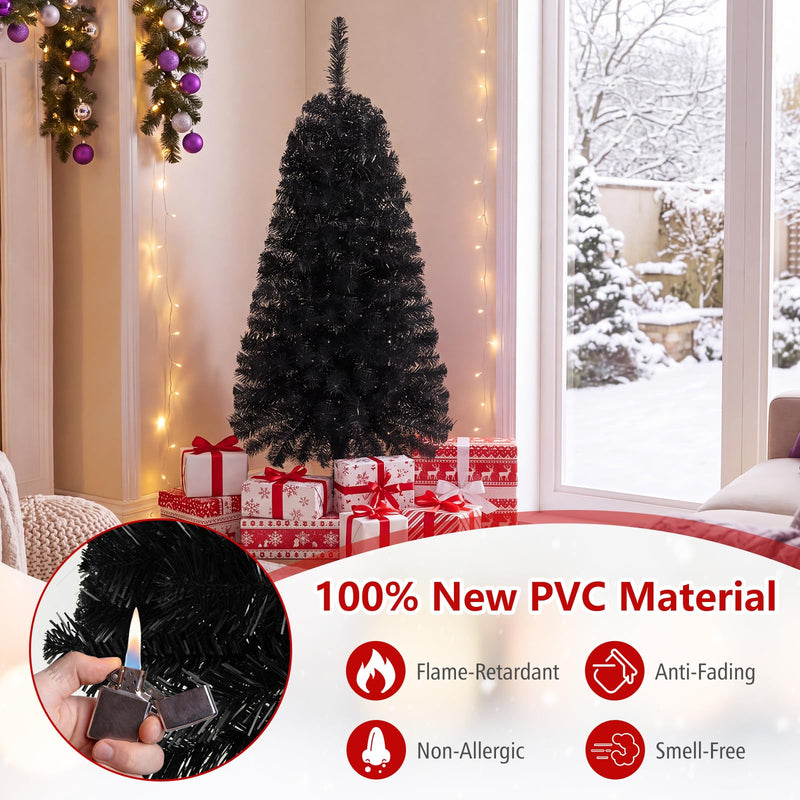 Load image into Gallery viewer, Goplus 4 ft Pre-Lit Christmas Tree with 110 Branch Tips 50 Warm White LED Lights &amp; Auto Timer
