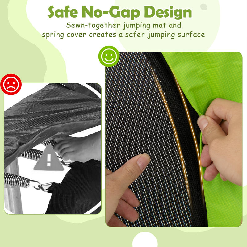 Load image into Gallery viewer, Goplus Trampoline for Kids with Enclosure Adjustable Gymnastics Bar Swing &amp; Basketball Hoop
