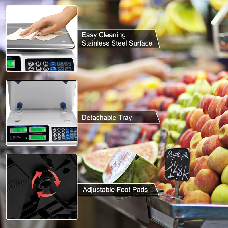 Load image into Gallery viewer, 66 LB Deli Scale Price Computing Commercial Food Produce Electronic Counting Weight - GoplusUS
