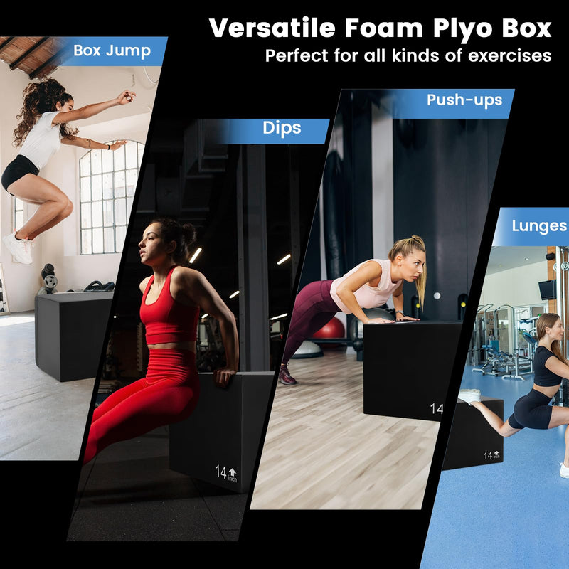 Load image into Gallery viewer, Goplus 3 in 1 High Density Foam Plyometric Jump Box
