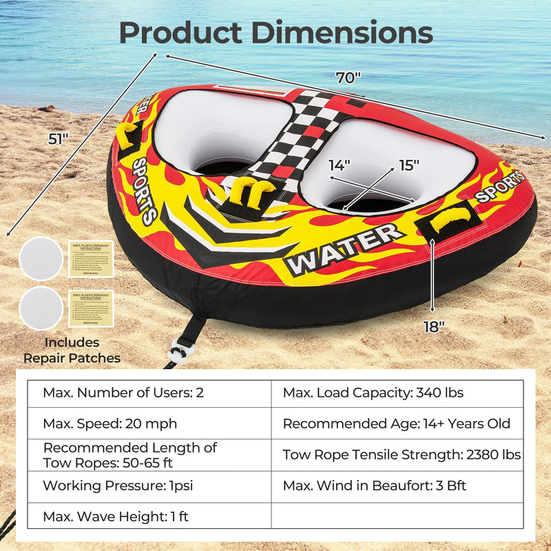 Load image into Gallery viewer, 1-2 Person Inflatable Boat Tube with Quick Connector
