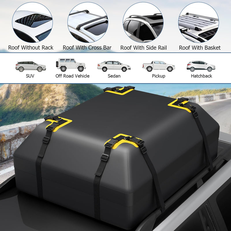 Load image into Gallery viewer, Goplus 15/21 Cu.Ft Roof Bag Cargo Carrier
